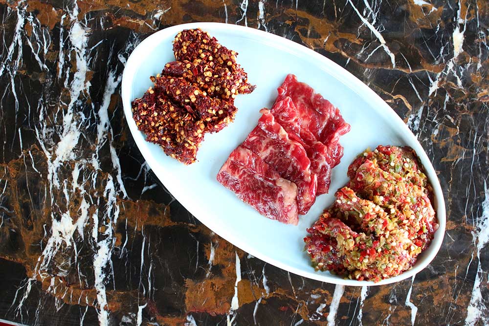 和牛嫩牛肉拼盤　NT$680