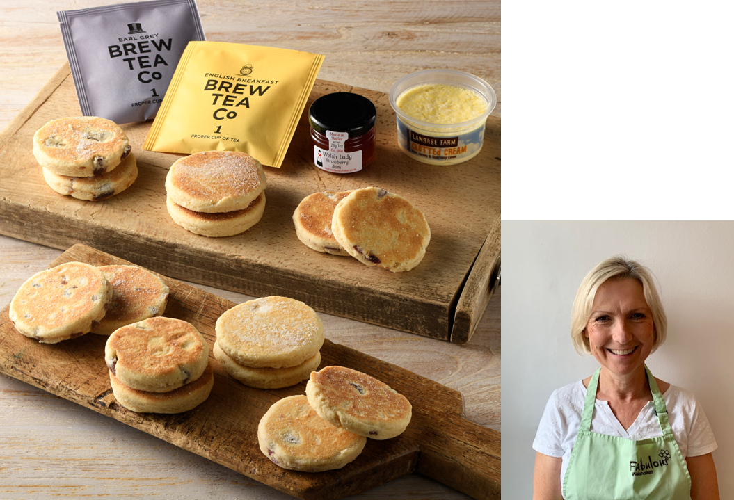 Part1】＜ファビュラス ウェルシュケーキ＞ウェルシュ クリームティーセット 3,240円※各日50セット限り、ウェルシュケーキ トラディショナル・ミルクチョコレート 各324円、ホワイトチョコレート＆クランベリー 351円