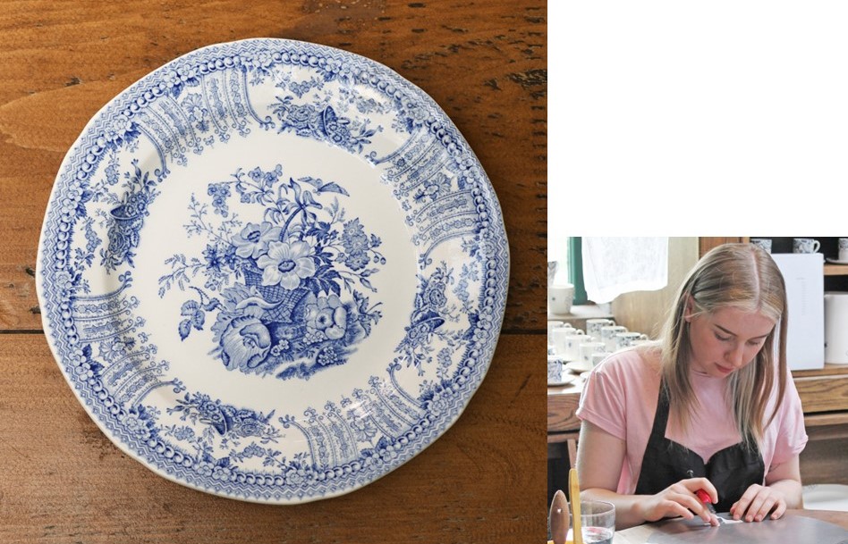 ＜バーレイ＞フローラ プレート21.5cm  4950円