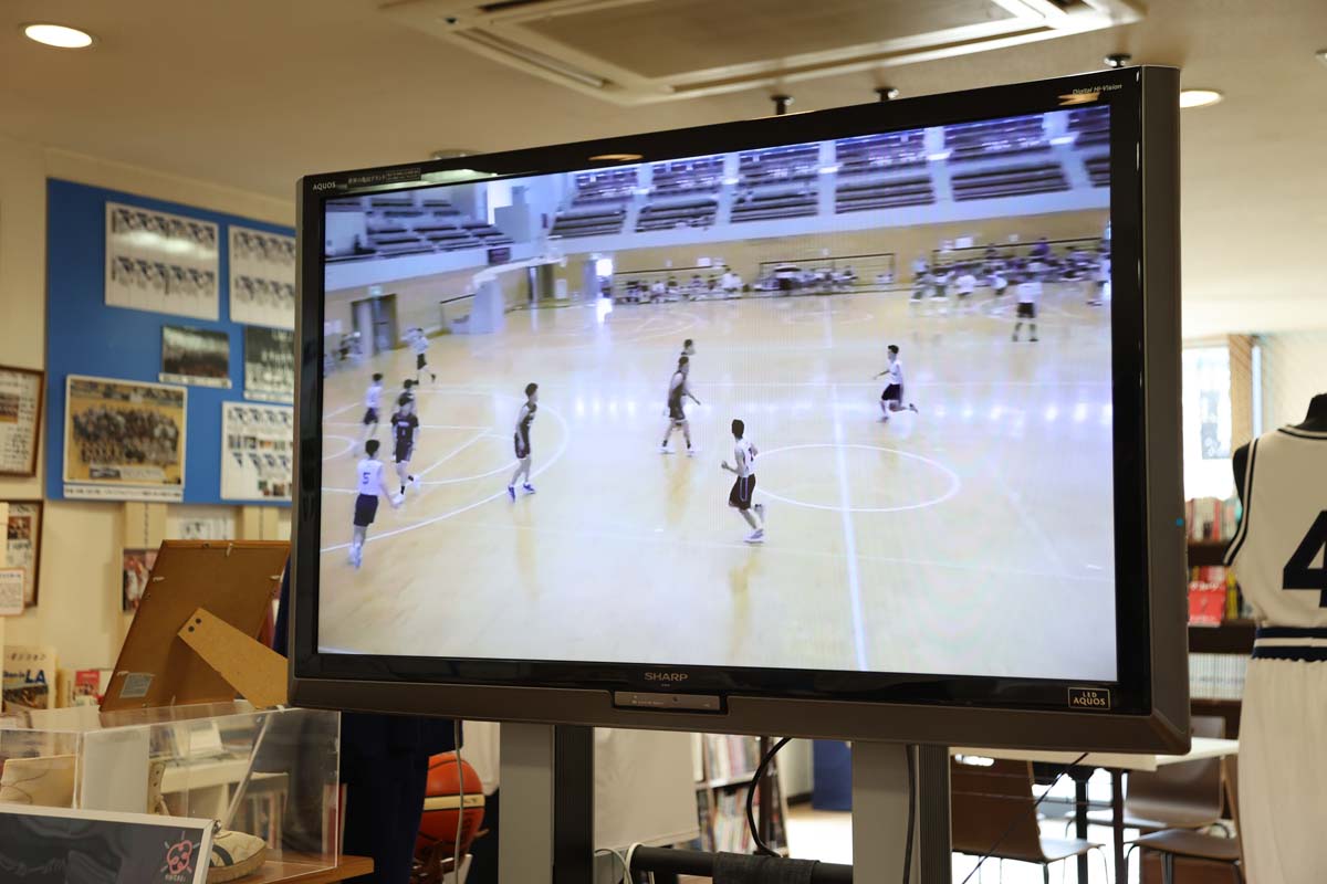 能代工業の試合など1000タイトル以上の試合映像を保有している