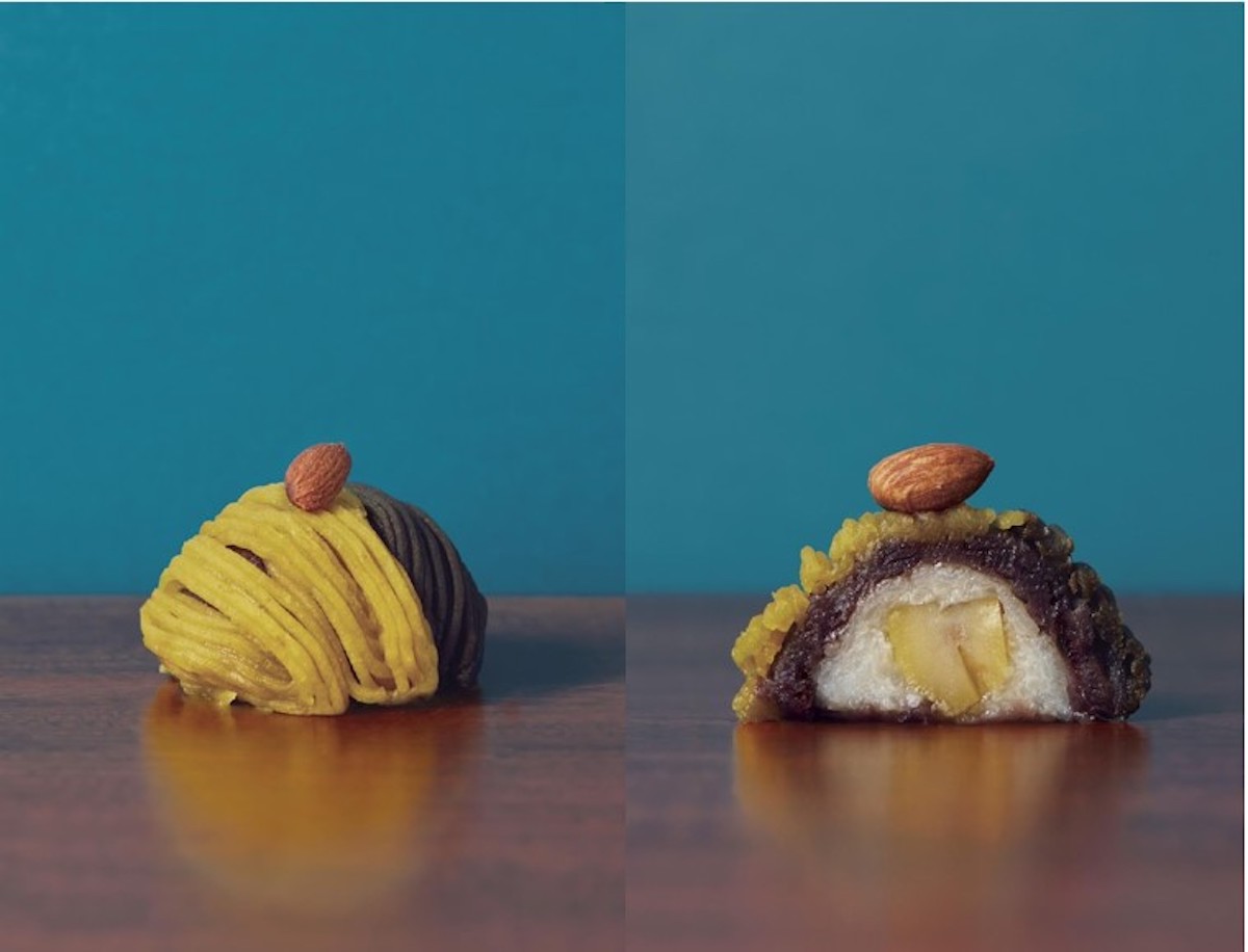 栗とほうじ茶のおはぎモンブラン（空いろ）  648円