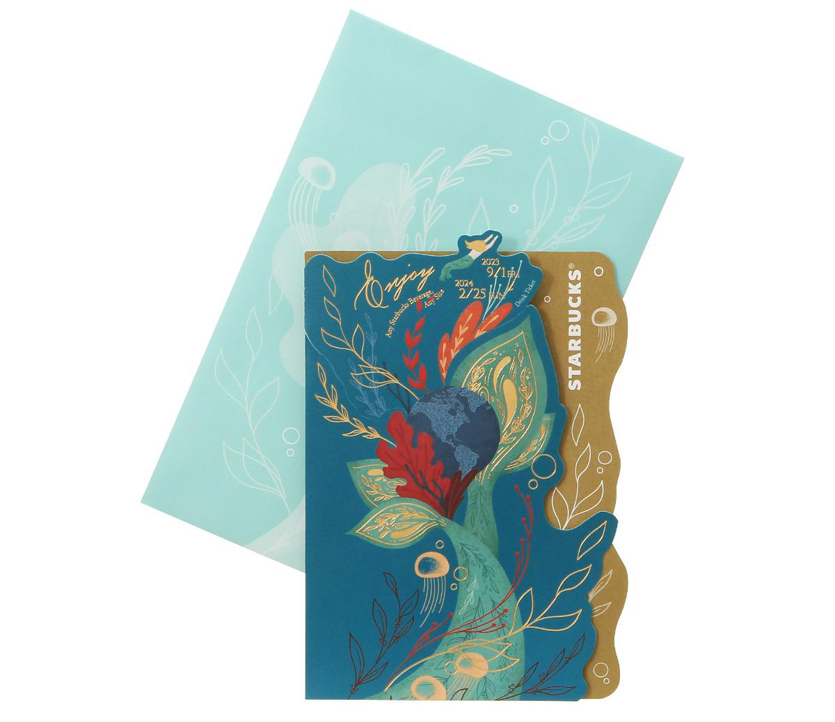 「アニバーサリー2023 ビバレッジカードサイレングリーン」700円 【ドリンク引き換え有効期間】2023年9月1日（金）～2024年2月25日（日） 【ドリンク交換チケット】658円（店内利用）、671円（持ち帰り）までのドリンクと交換可能。