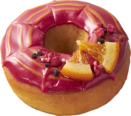 「ビビットカシスオレンジドーナツ」テイクアウト：481円 / イートイン：490円