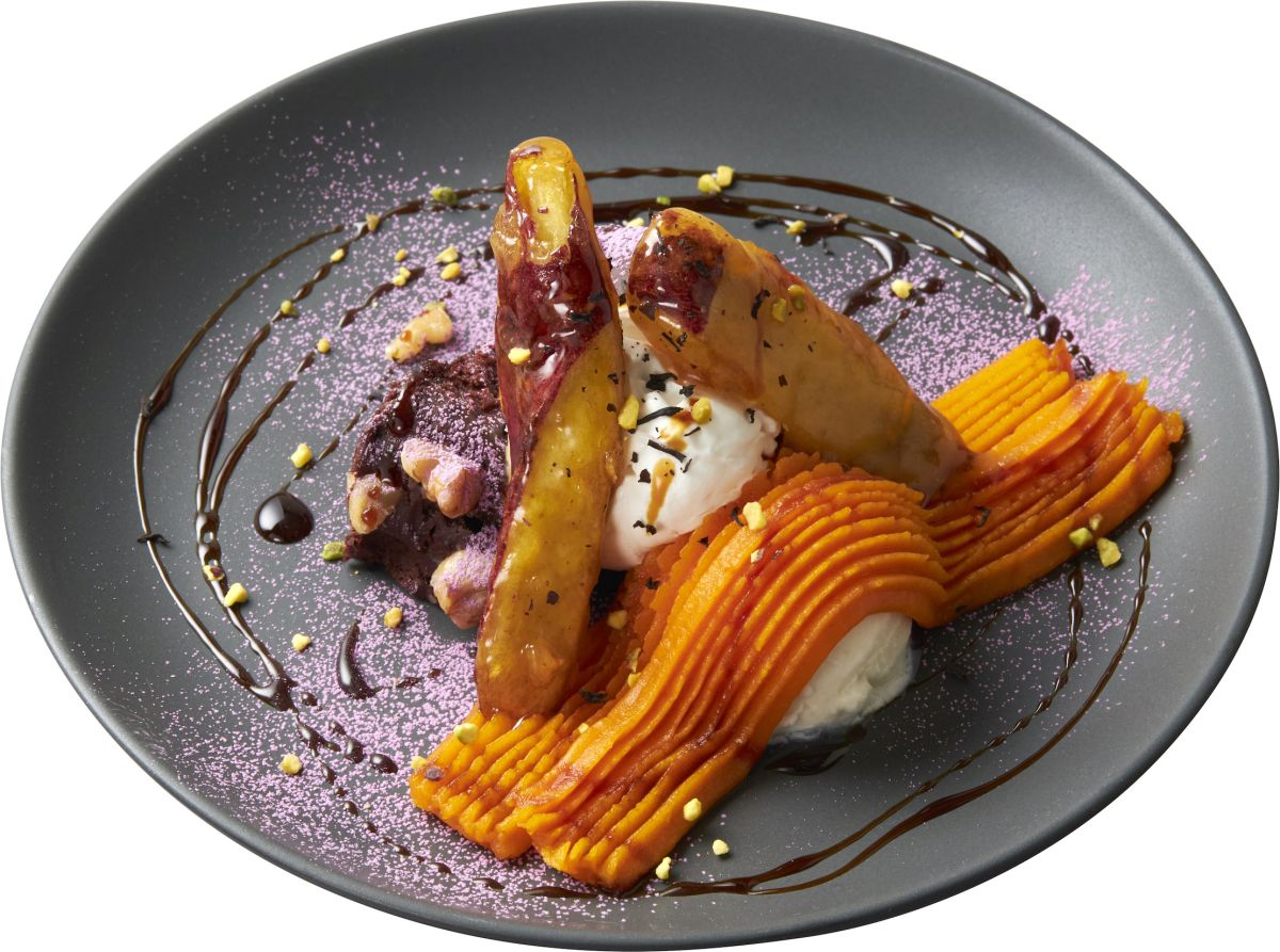 「さつまいもとかぼちゃのスイーツプレート」 テイクアウト：785円 / イートイン：800円