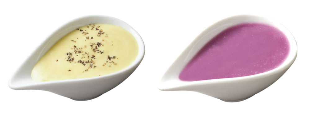 左から「シーザードレッシング」「塩キャラメルポップコーンドレッシング」