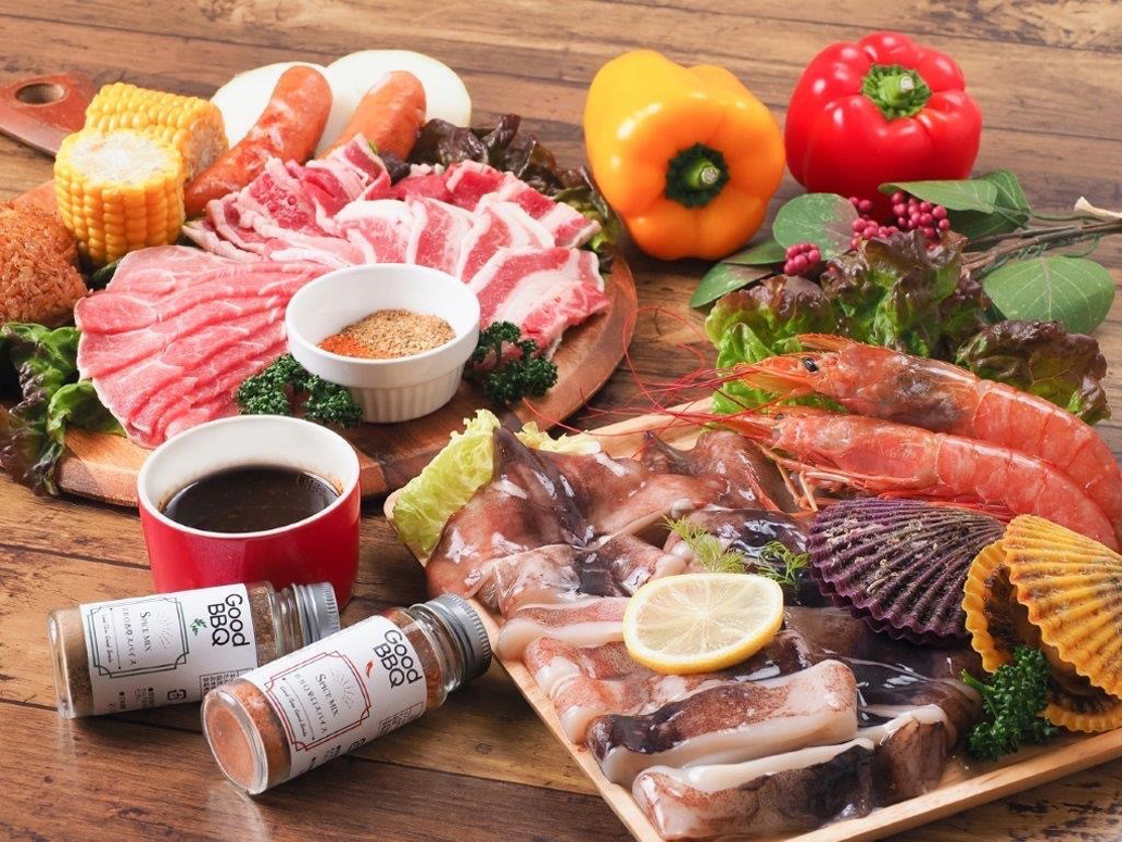 「Good BBQ」のミックBBQセット1人3700円  ※写真は2人前