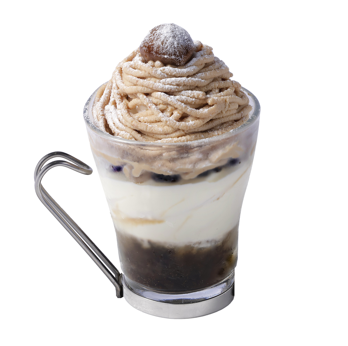 「ラムレーズン香る大人のモンブランパフェ」715円/キーコーヒー