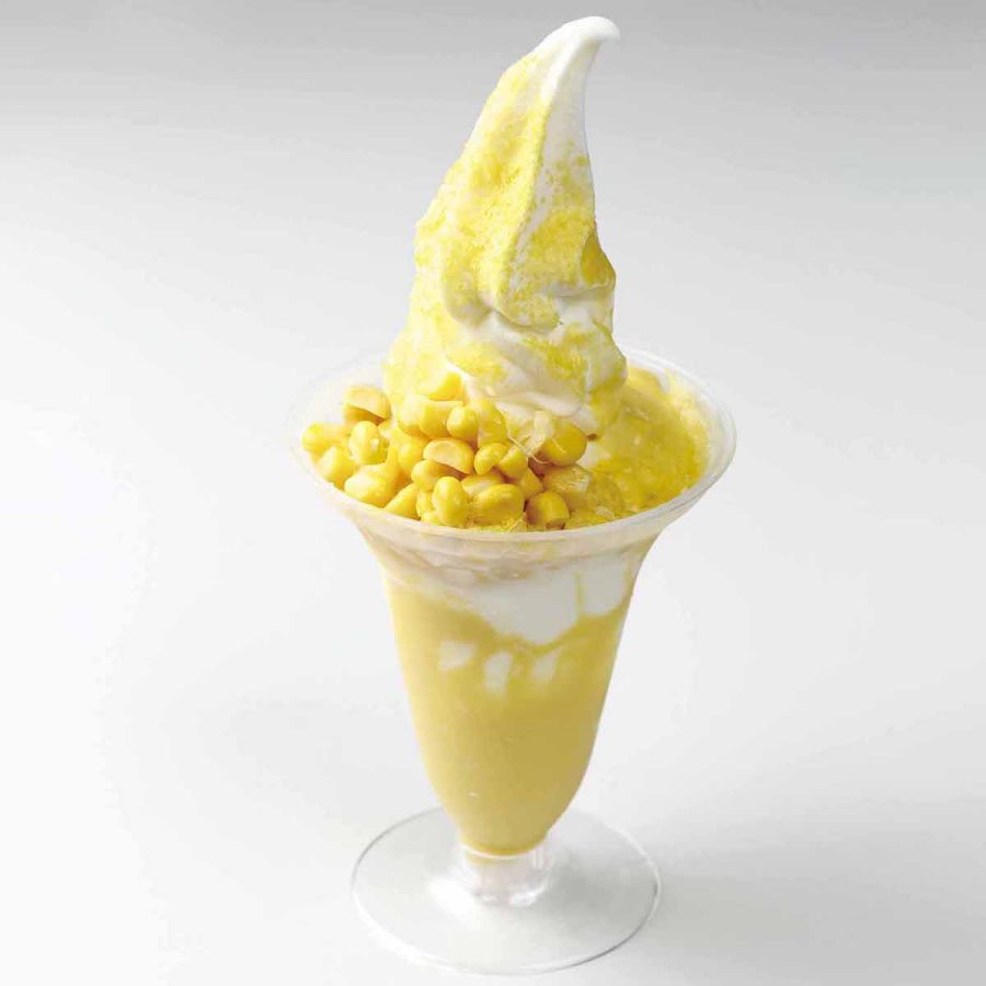 「とうもろこしパフェ」（１個）1100円/清水　あすなろファーミング