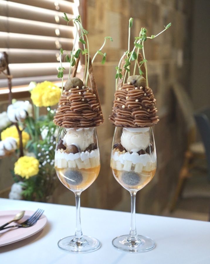 「栗のパフェ」000円　※現在は販売終了