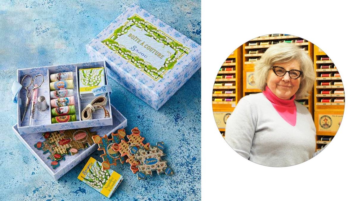 <サジュ―>【日本橋三越本店先行販売】すずらん柄ソーイングボックス 14300円