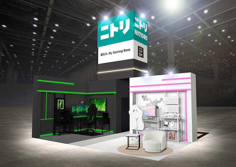 ニトリが開発したゲーミング家具を展示！