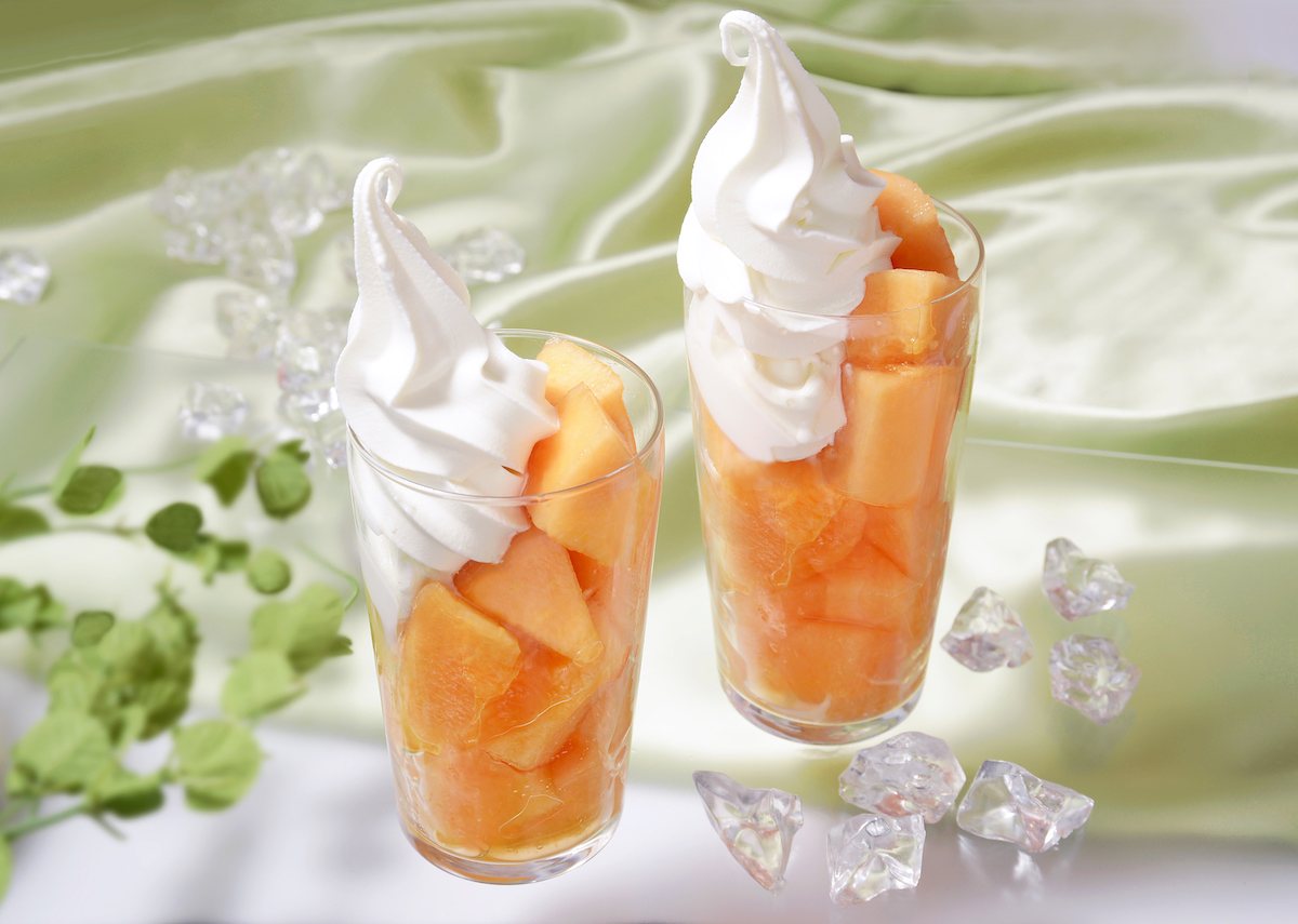 「生メロンパフェ」600円/札幌やおきゅう