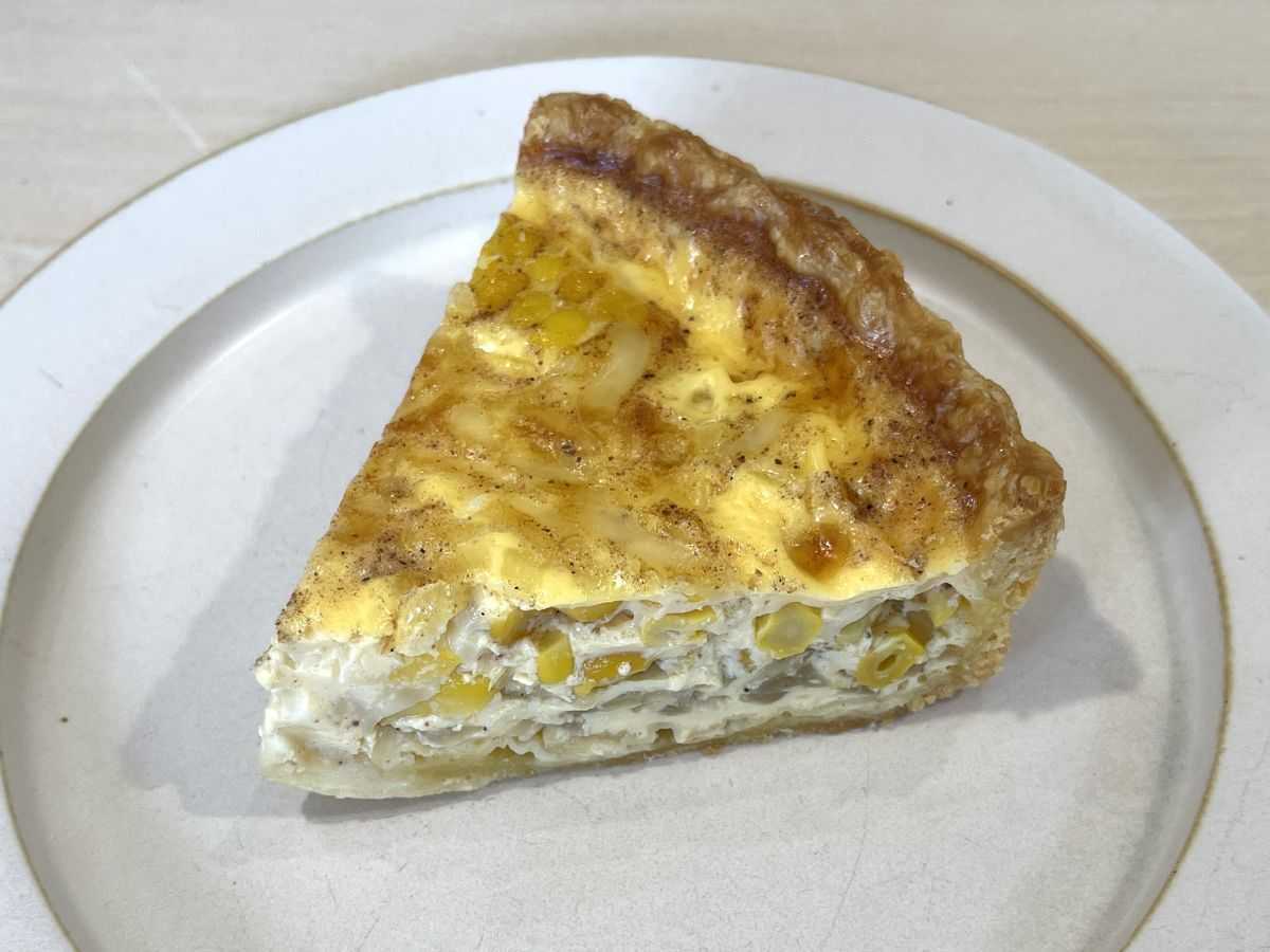   「とうもろこしと玉ねぎのキッシュ」500円