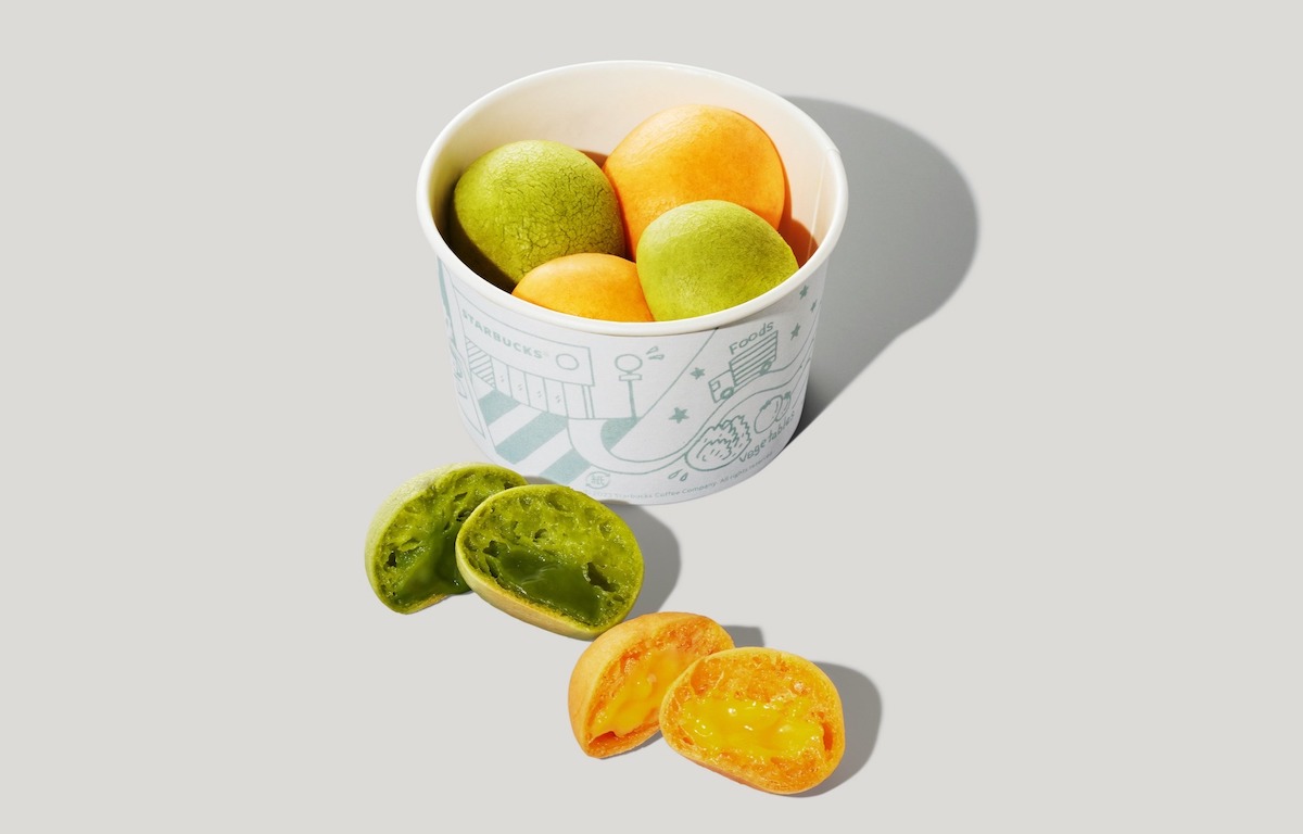 「もっちりボール 抹茶&パンプキンミルク」370円（店内利用）