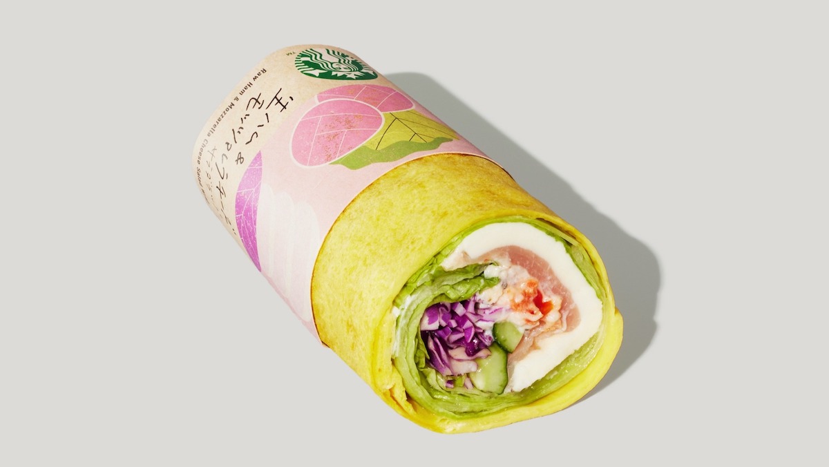 「生ハム&モッツァレラチーズ サラダラップ」525円（店内利用）