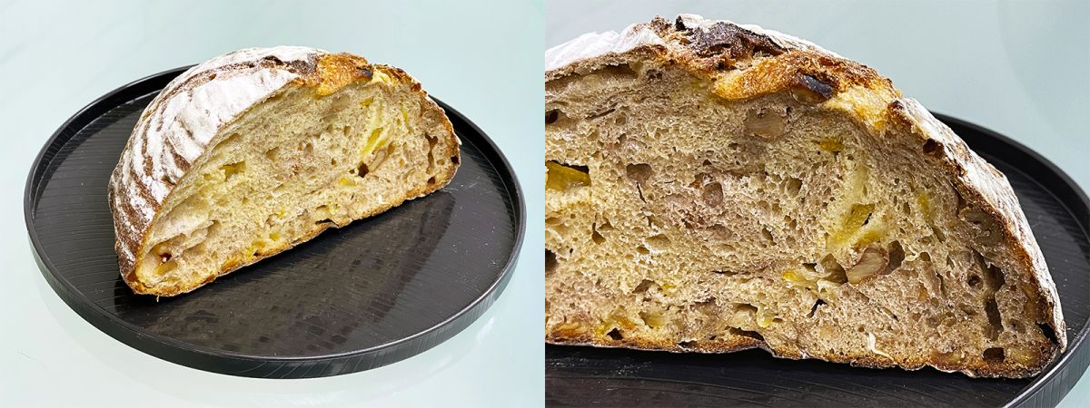 「黒糖カンパーニュ（クルミ・柚子）1/2個」432円