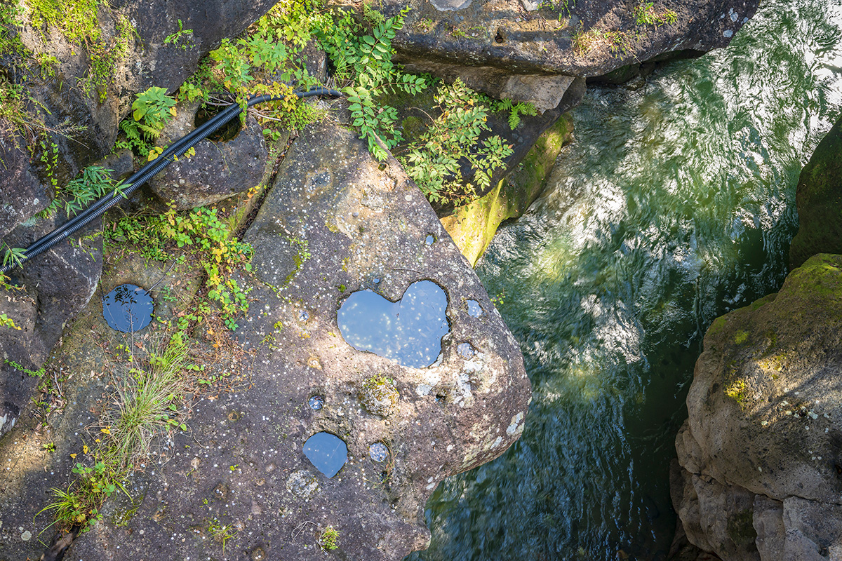 磊々峡のハート岩／写真提供：仙台観光国際協会