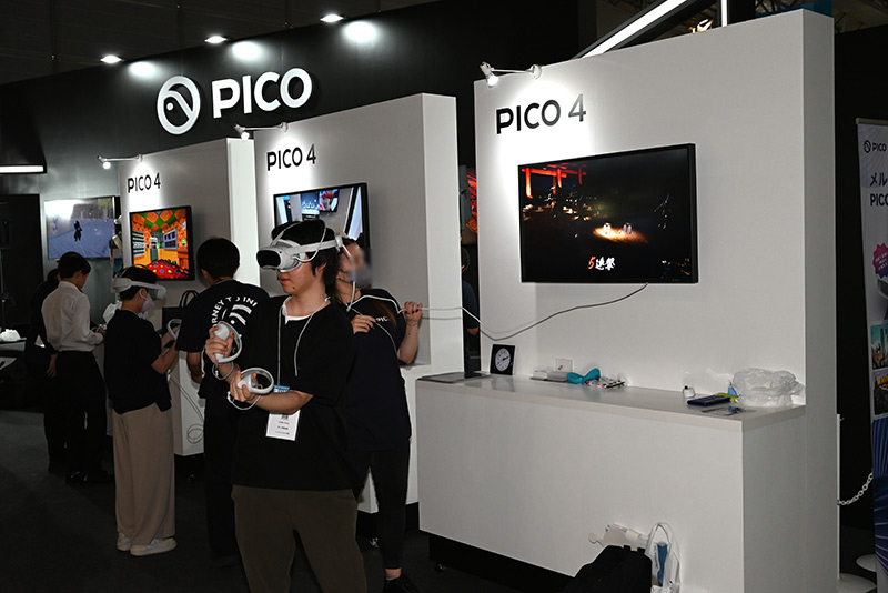 新型VRヘッドセット『PICO 4』を体験できるブースも
