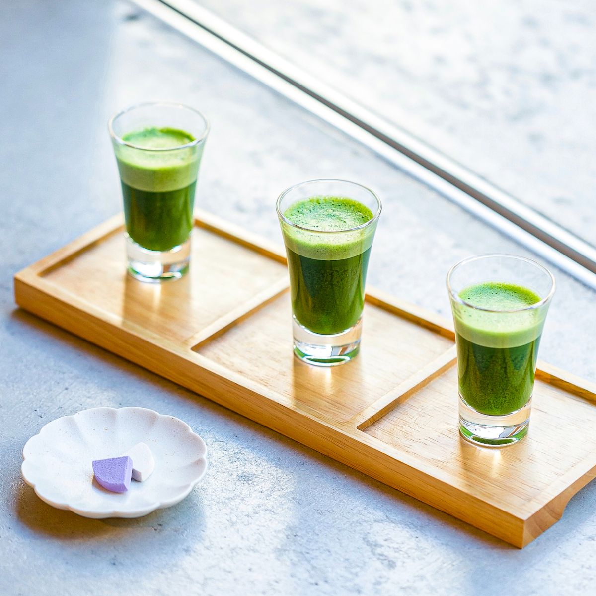 「MATCHA飲み比べセット」981円(1人前)/ATELIER MATCHA