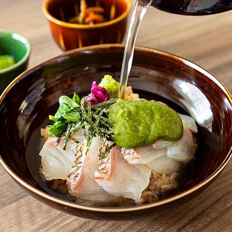 「抹茶味噌の鯛茶漬け」1801円(1人前)/ 1899