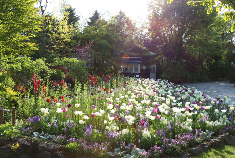 庭園は10のテーマで構成。ここは季節の花々を集めた花束のようなシーズンガーデン