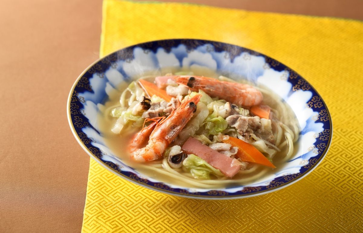 「車えびちゃんぽん」1185円(冷凍/1人前)/長崎中華街 蘇州林