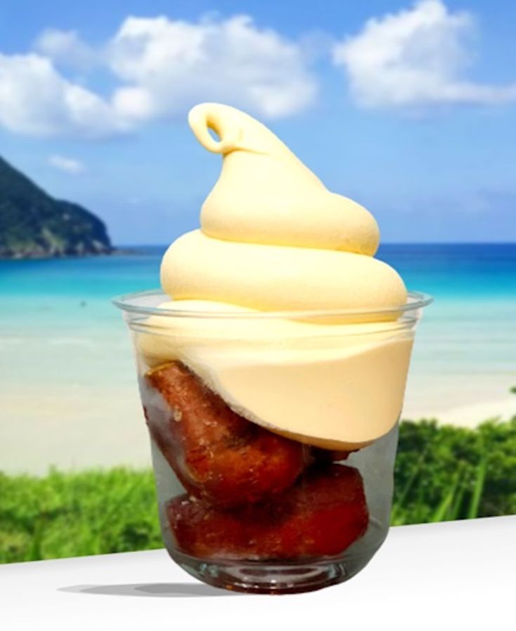 「五島列島産さつまいも『ごとあかり』のソフトクリーム」701円(1個)/五島ごと