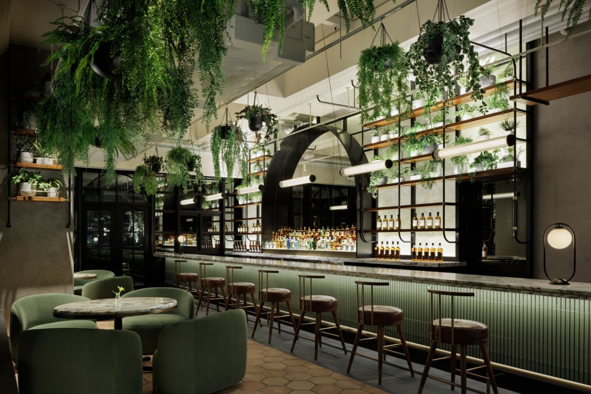 店内が緑で彩られる19階「VIVARIUM（ビバリウム）」