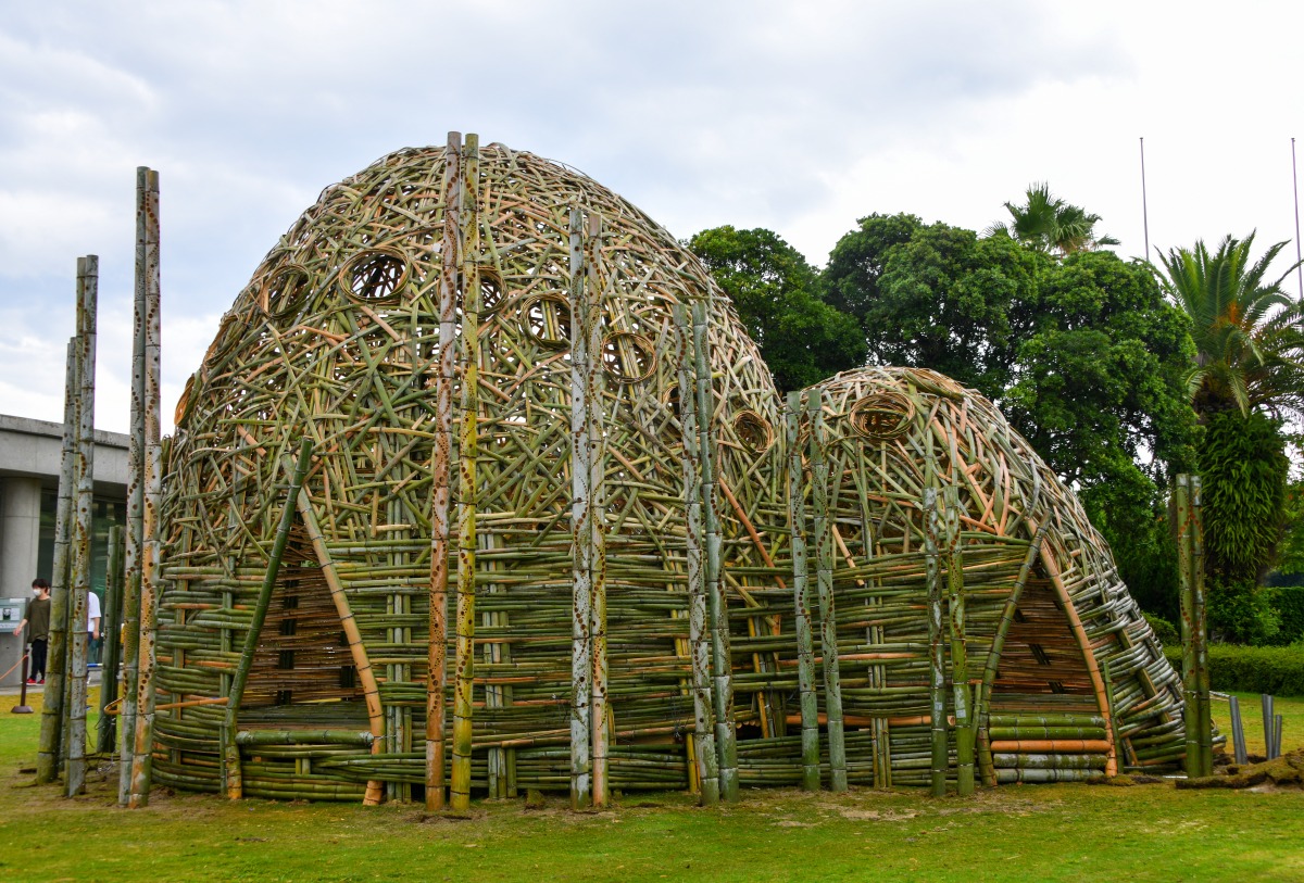 「彩浜」の誕生日を記念して制作されたパンダバンブーアートプロジェクトの作品