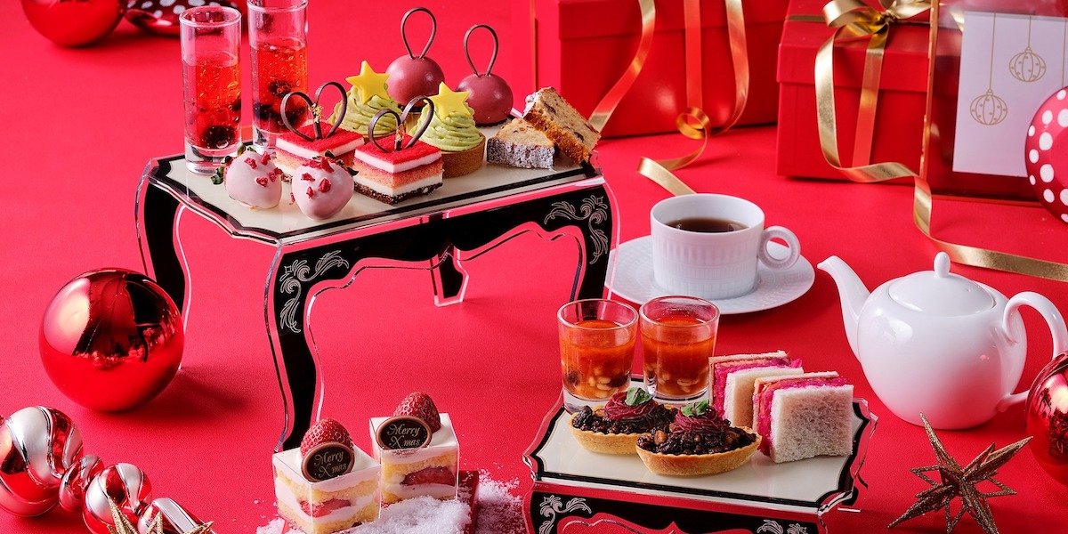 【ザ ストリングス 表参道】ジュエリーのように輝くルビーカラーのスイーツにうっとり♪テイクアウトもできちゃう、クリスマス限定アフタヌーンティー！