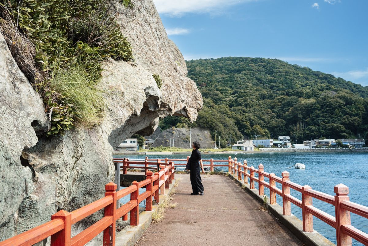 6000年前の海岸線「獅子岩」