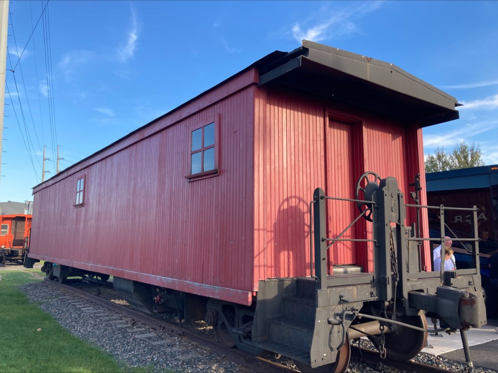 スーセントマリー駅にある、ボックスカーのレプリカ