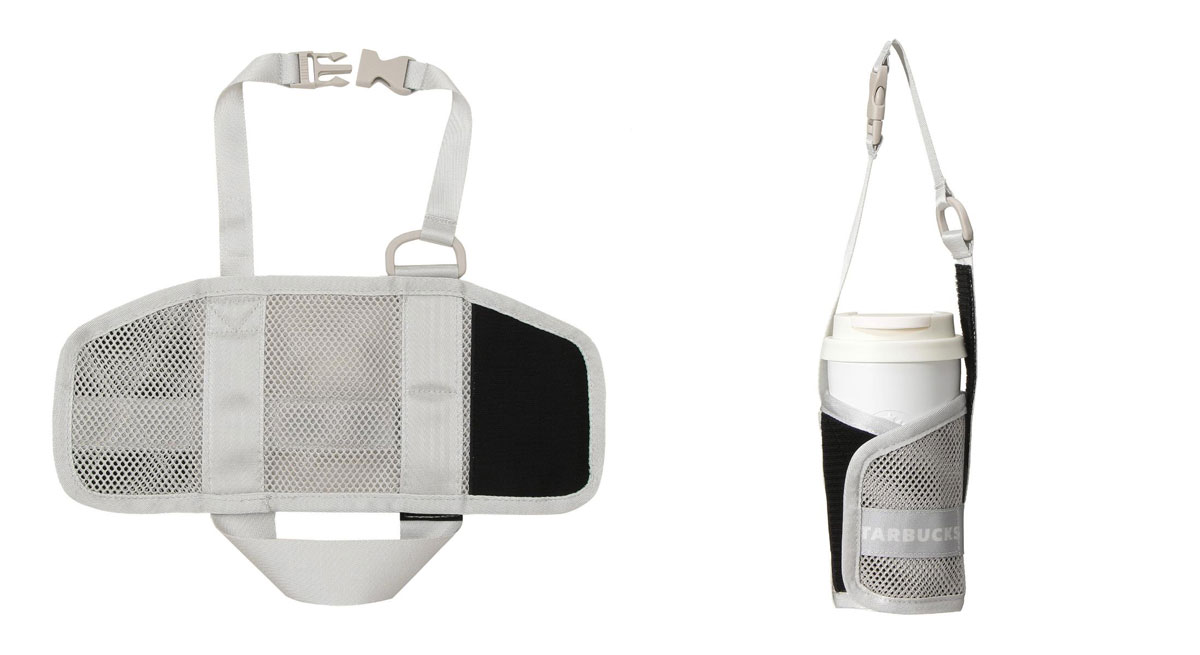 「ホリデー2023ワンマイルＴＯＧＯホルダーシルバー」1800円 「ホリデー2023ワンマイルＴＯＧＯホルダー用ロングテープストラップシルバー」700円