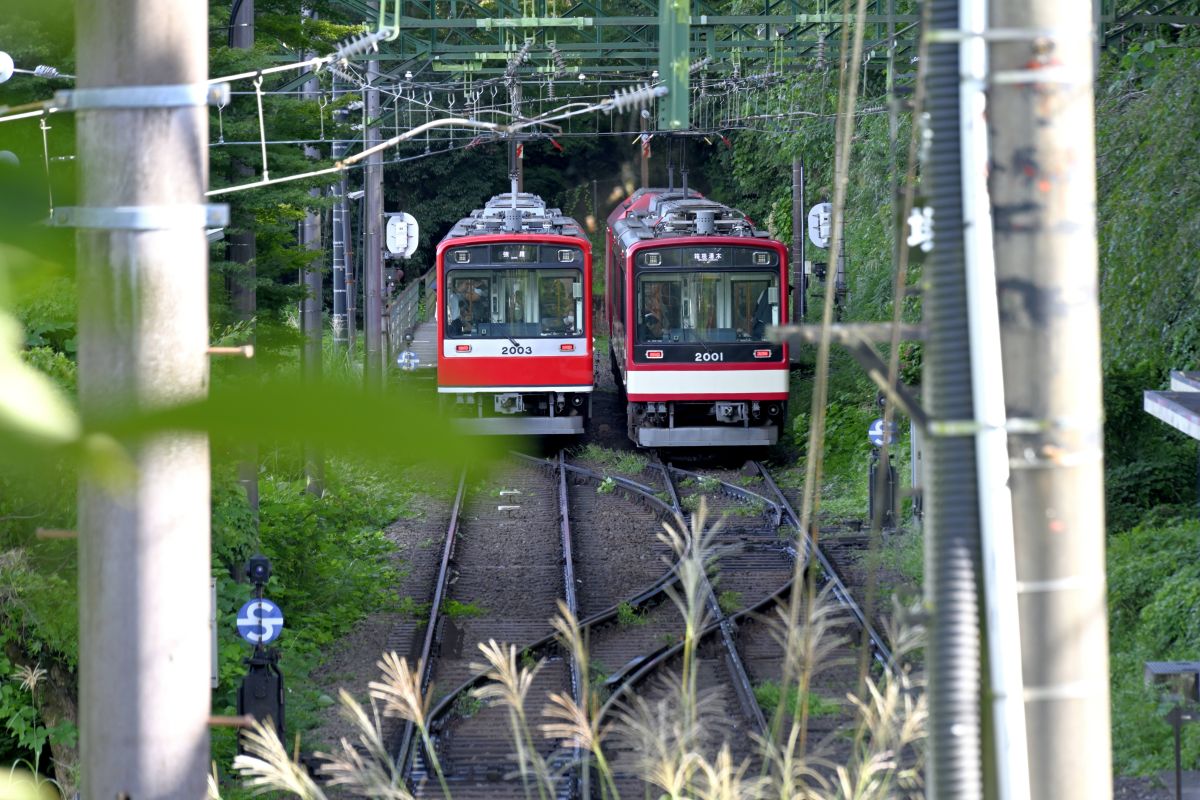 デッキの2階からはスイッチバックの様子がよく見える