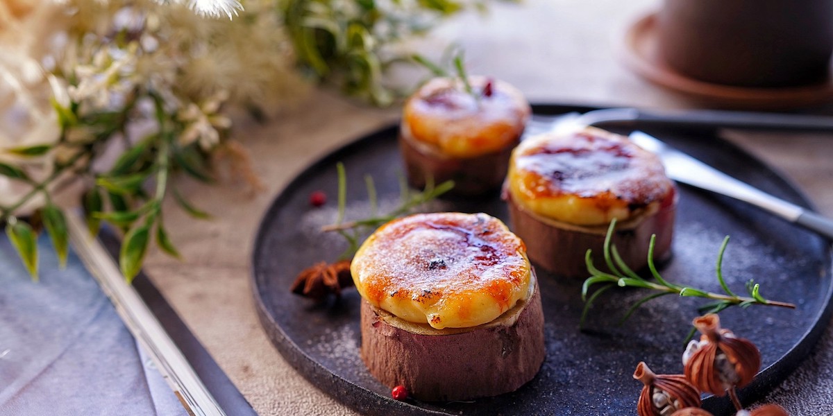 切株みたい！かんたん蜜芋ブリュレの作り方【kyoko_plusのレシピ＆テーブルコーデvol.61】