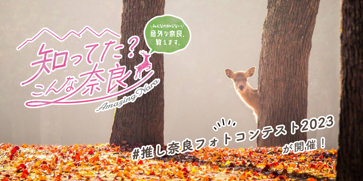 知ってた？こんな奈良。「＃推し奈良フォトコンテスト2023」を開催！知らなかった奈良県の魅力に気づく！知れる！