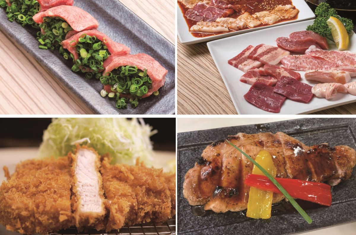 しゃぶしゃぶ以外にも多彩な豚肉料理が揃います（上/久茂地店  下/北谷店）