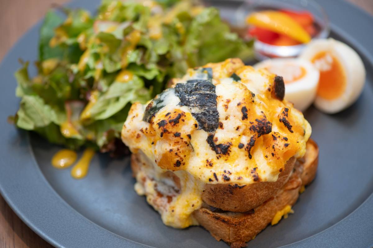 スコーレ特製クロックムッシュのワンプレートランチ1200円