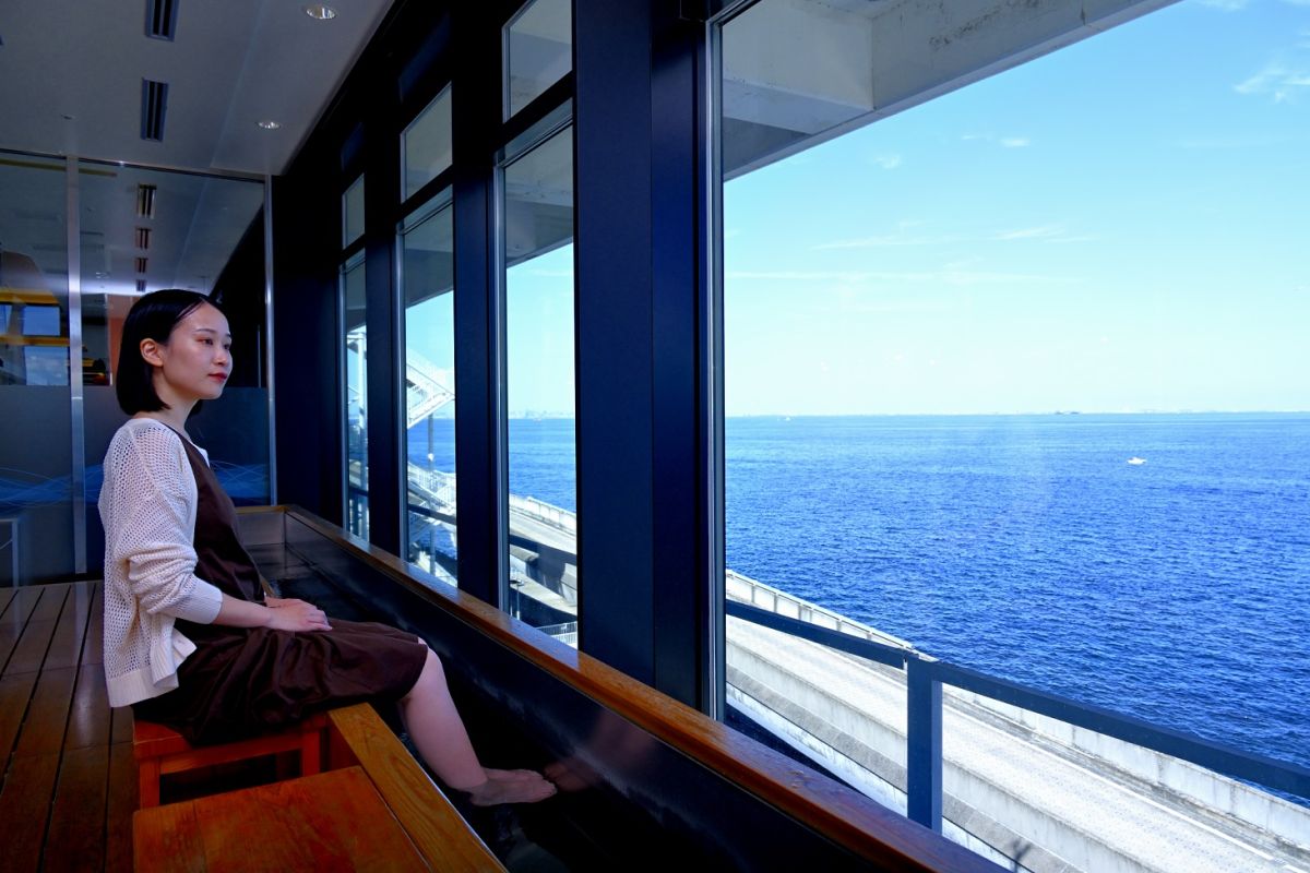 4階ノースキャビンの「足ゆ」。旅の疲れが癒やされる！