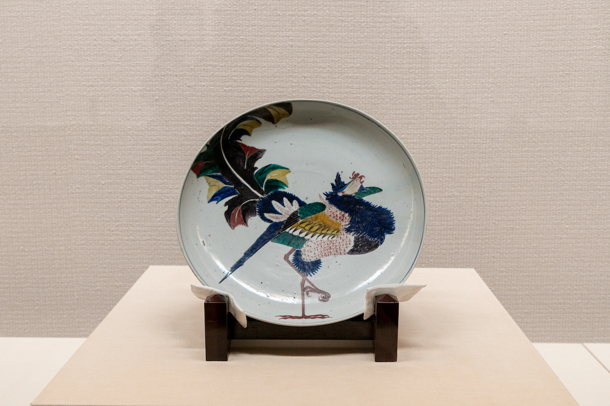 石川県指定文化財≪色絵鳳凰図平鉢（いろえほうおうずひらばち）≫（古九谷）