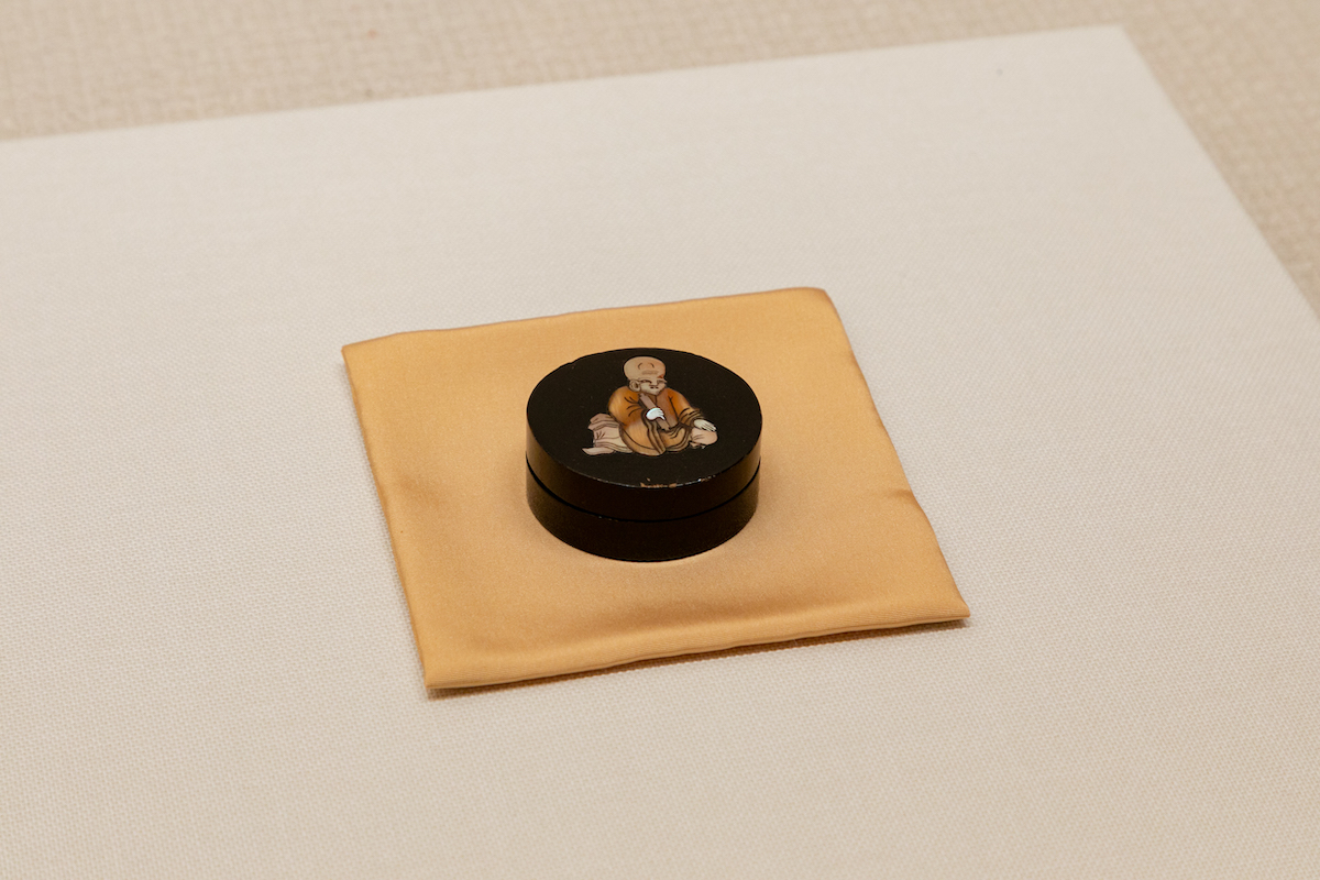 ≪青貝福禄寿図香合≫