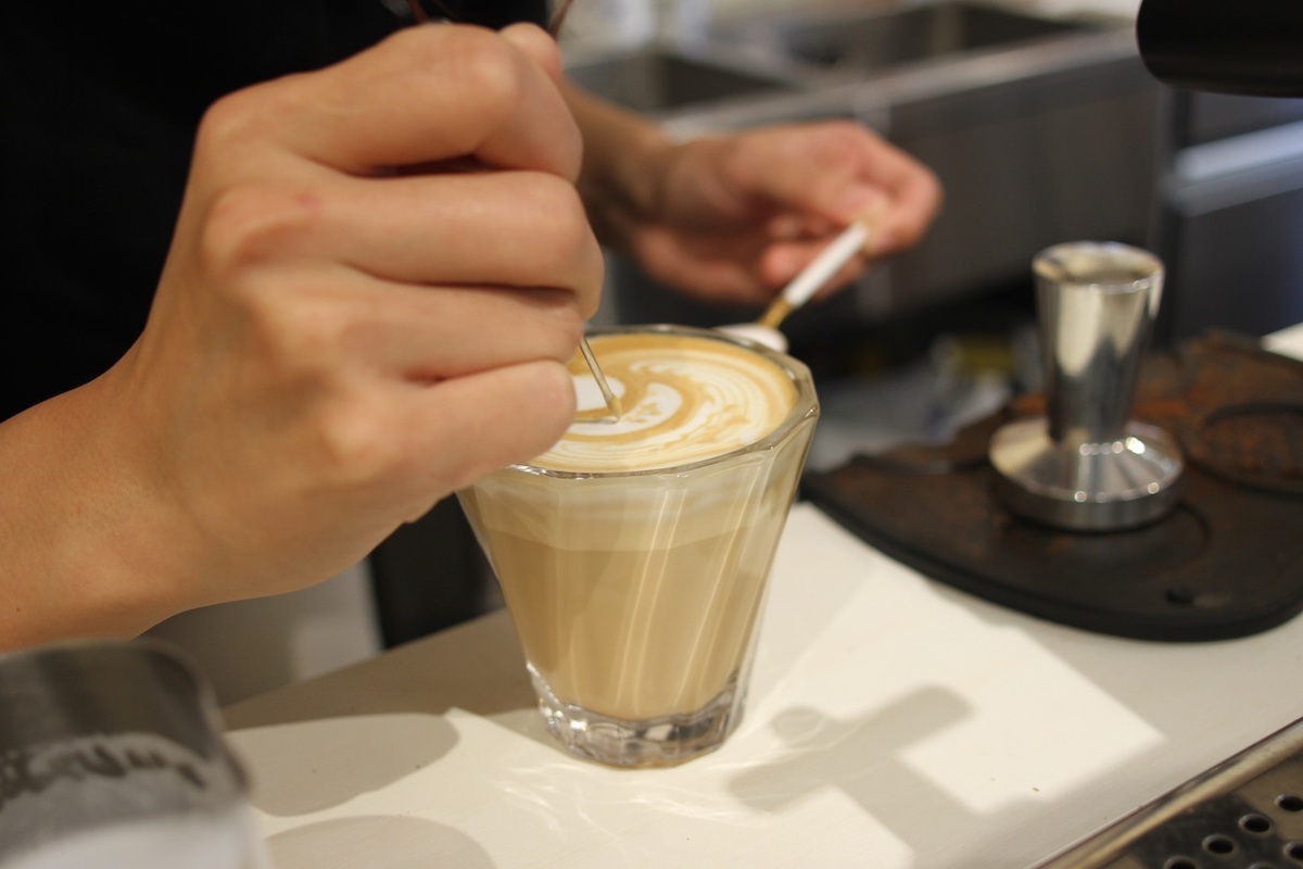運がよければラテアートを作ってもらえることも