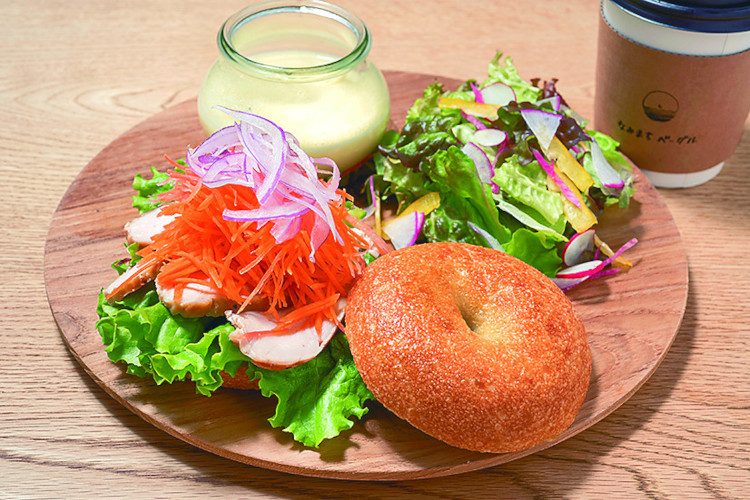 ベーグルサンドセット1200円