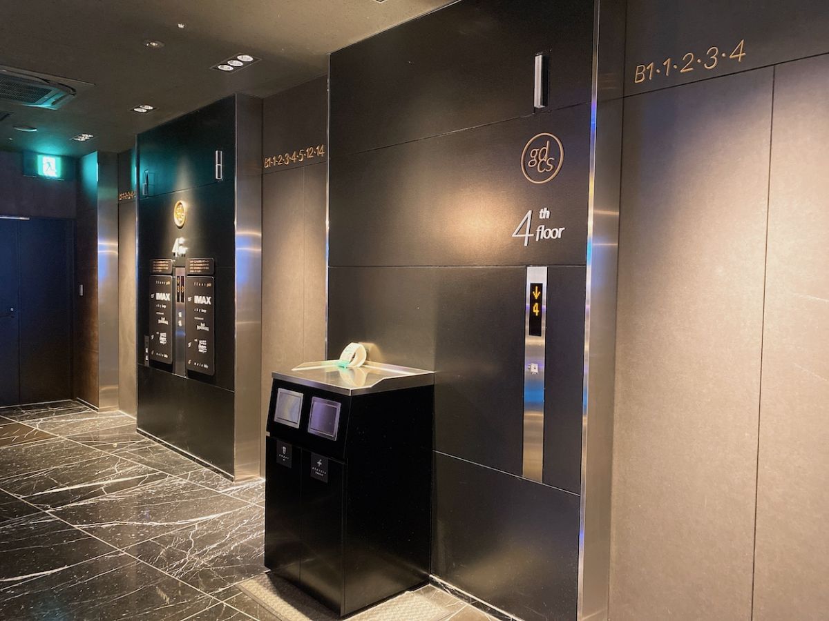 上映開始直前はエレベーターの利用がおすすめ