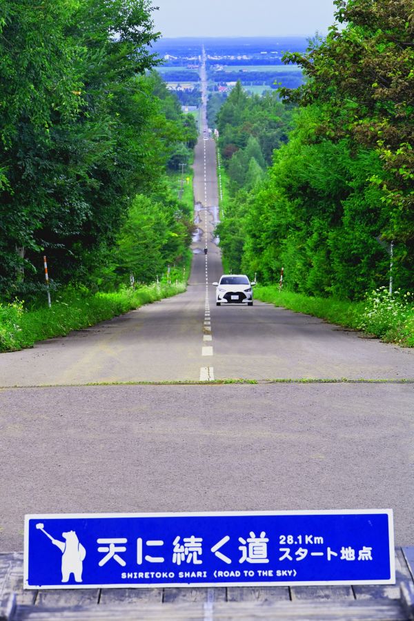 本当に天に続いているかのような長い道