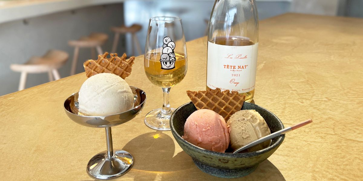 横浜のジェラート専門店「è più」でナチュラルワインとのマリアージュを楽しむ