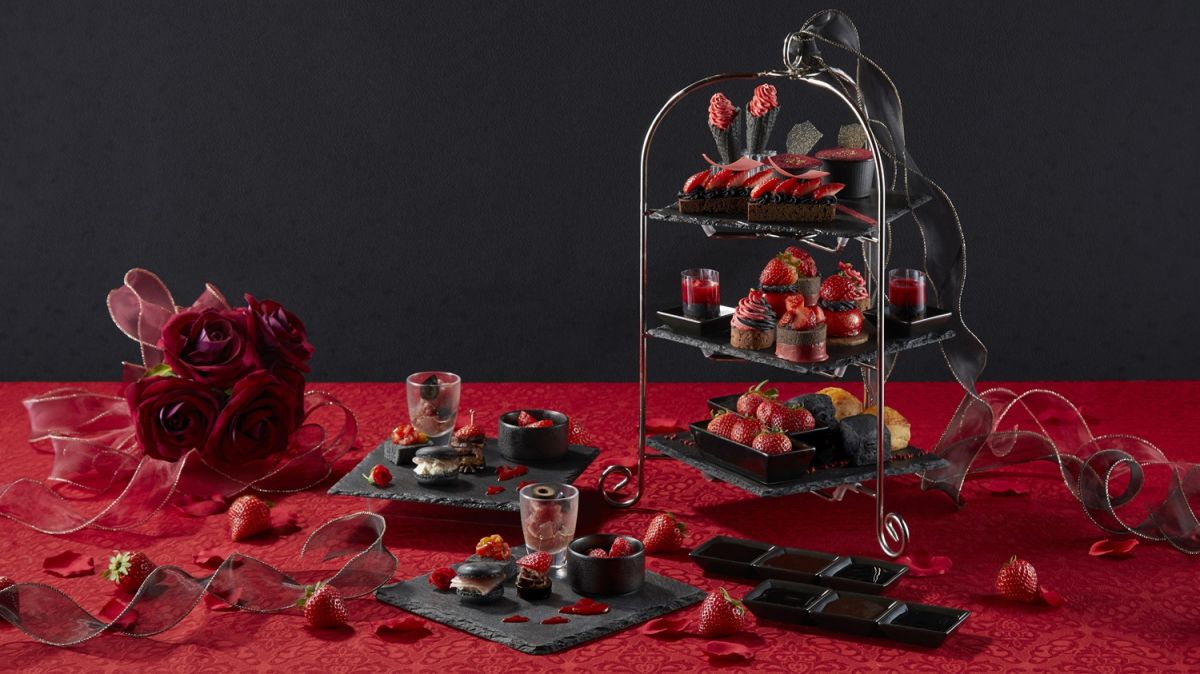 【新宿プリンスホテル】「レッド」と「ブラック」のコントラスト！ビビッドカラーのアフタヌーンティー「Strawberry Afternoon Tea ～Red×Black～」