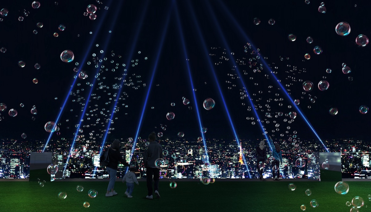 シャボン玉演出 ※イメージ