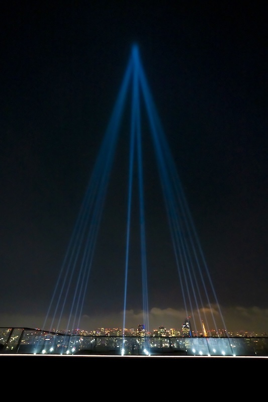 伸びる光のツリー演出「Sparkling Light Tree 」