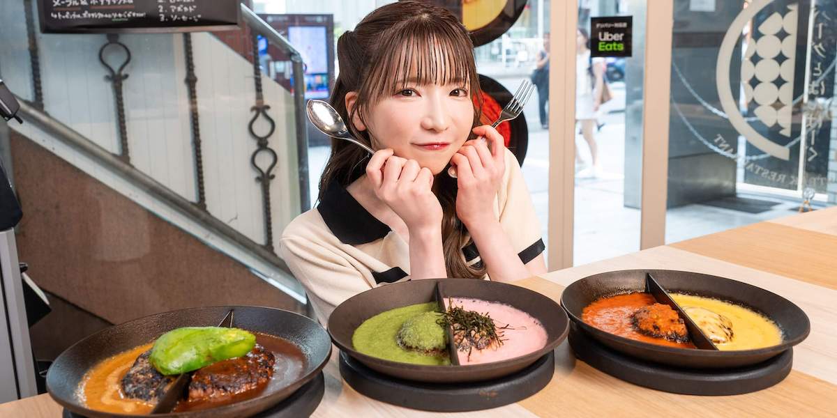 「ハンバーグとはんばーぐ 渋谷店」の2色ソースで食べる新感覚のカスタムバーグ♪【大食いアイドルもえのあずきの絶品グルメ74】